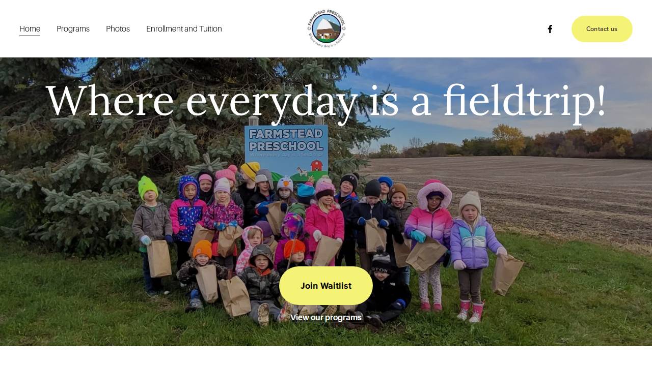 The Farmstead Preschool Inc website screenshot
