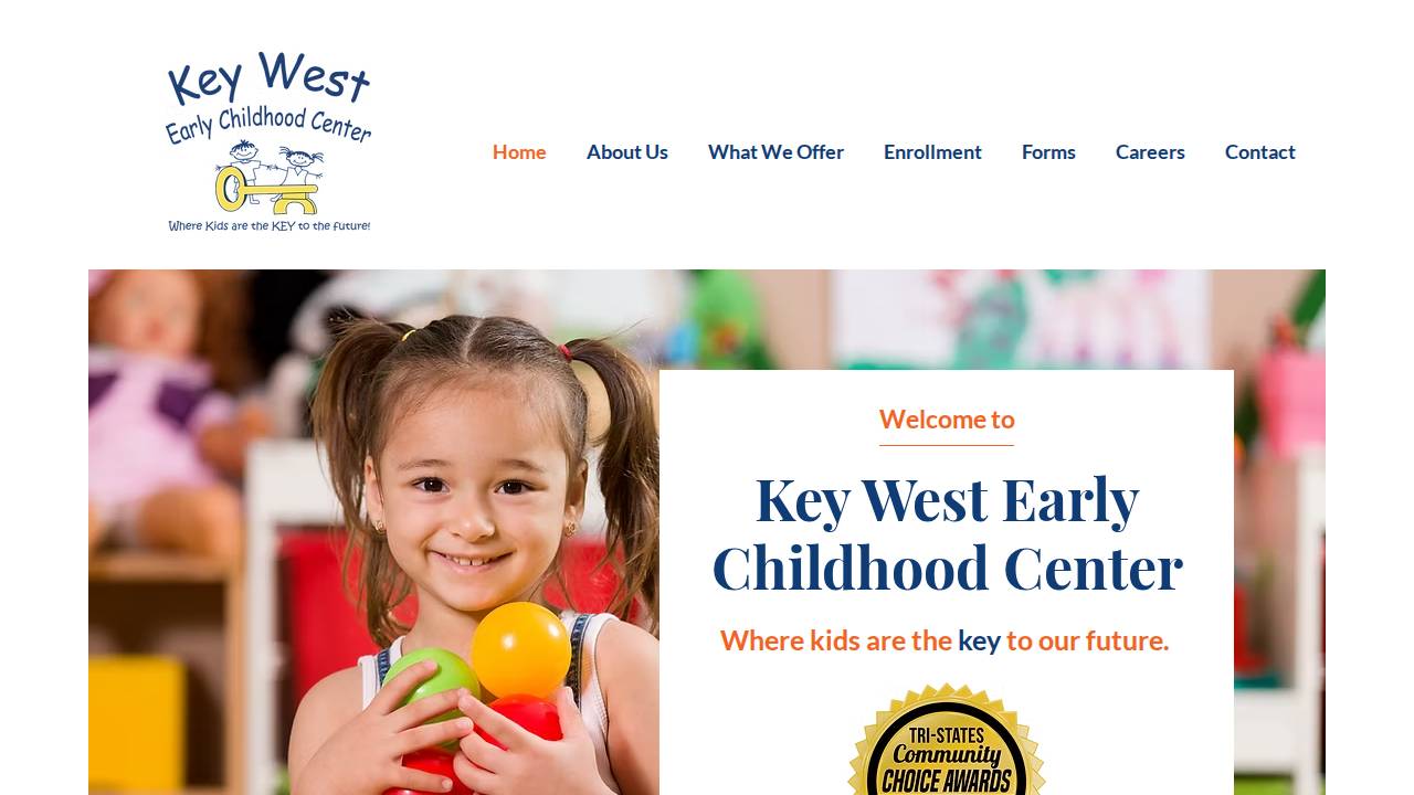Key West Early Childhood Center website screenshot