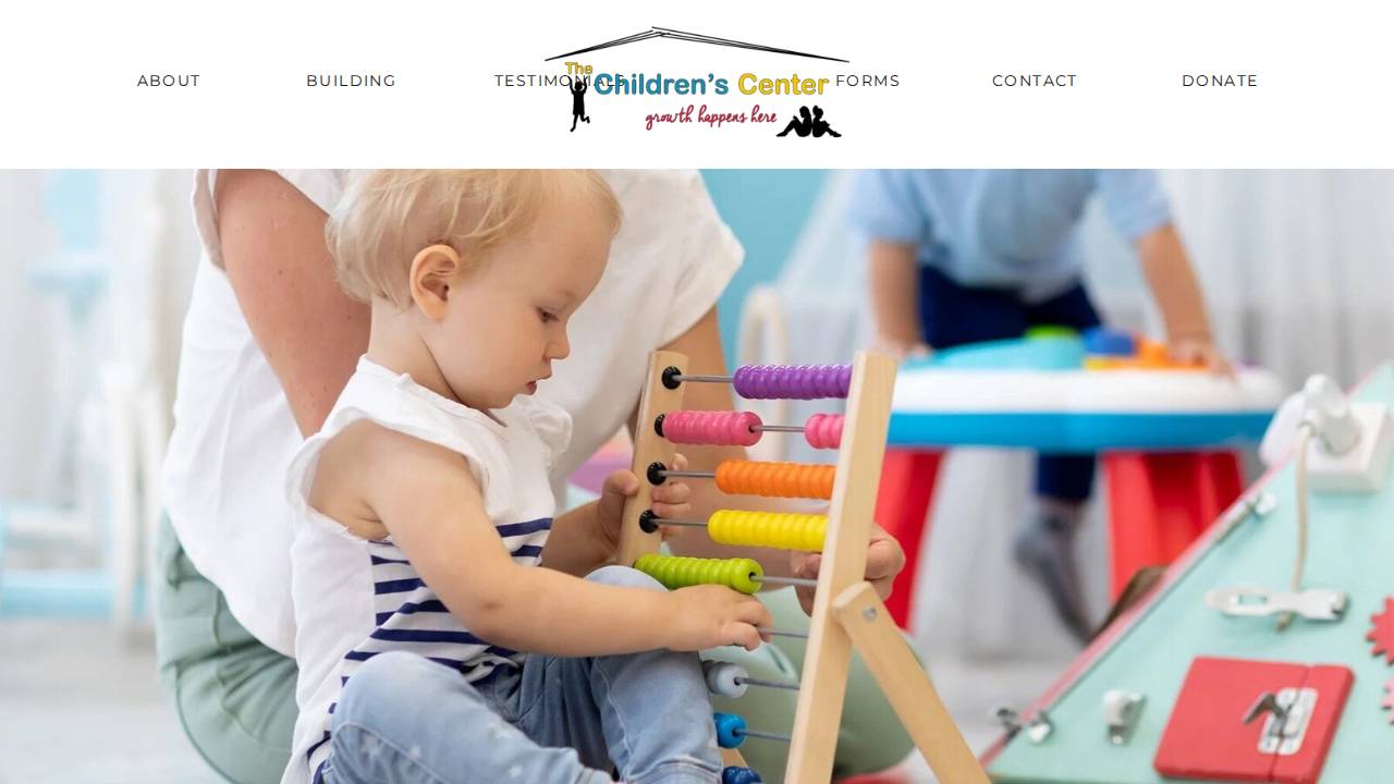 The Children's Center website screenshot