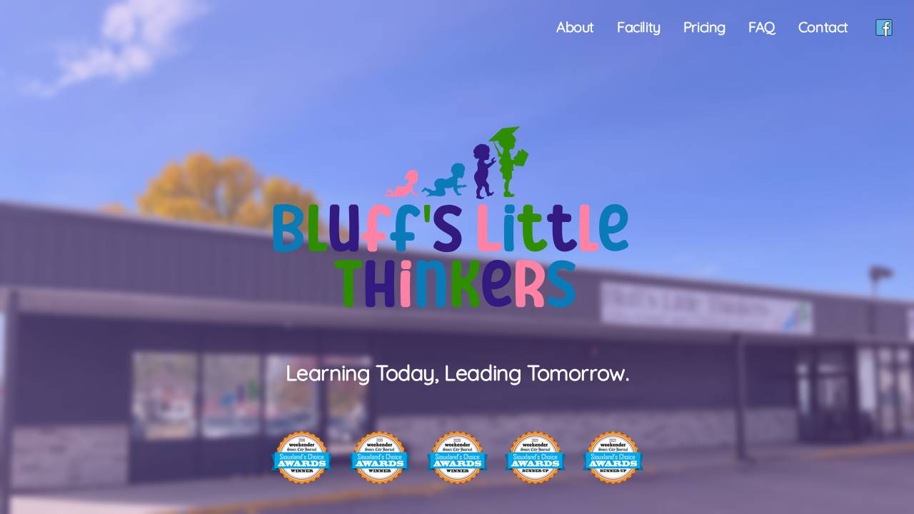 Bluff's Little Thinkers website screenshot