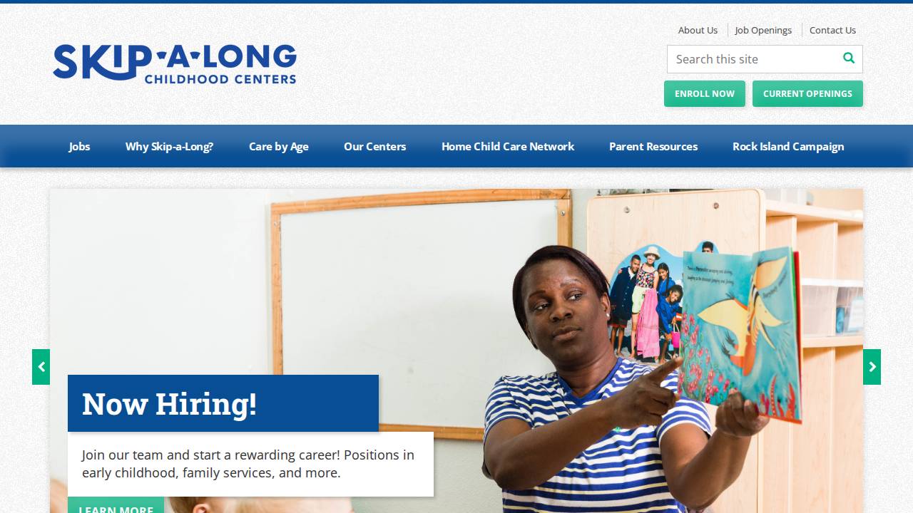 Skip-A-Long Childhood Center website screenshot