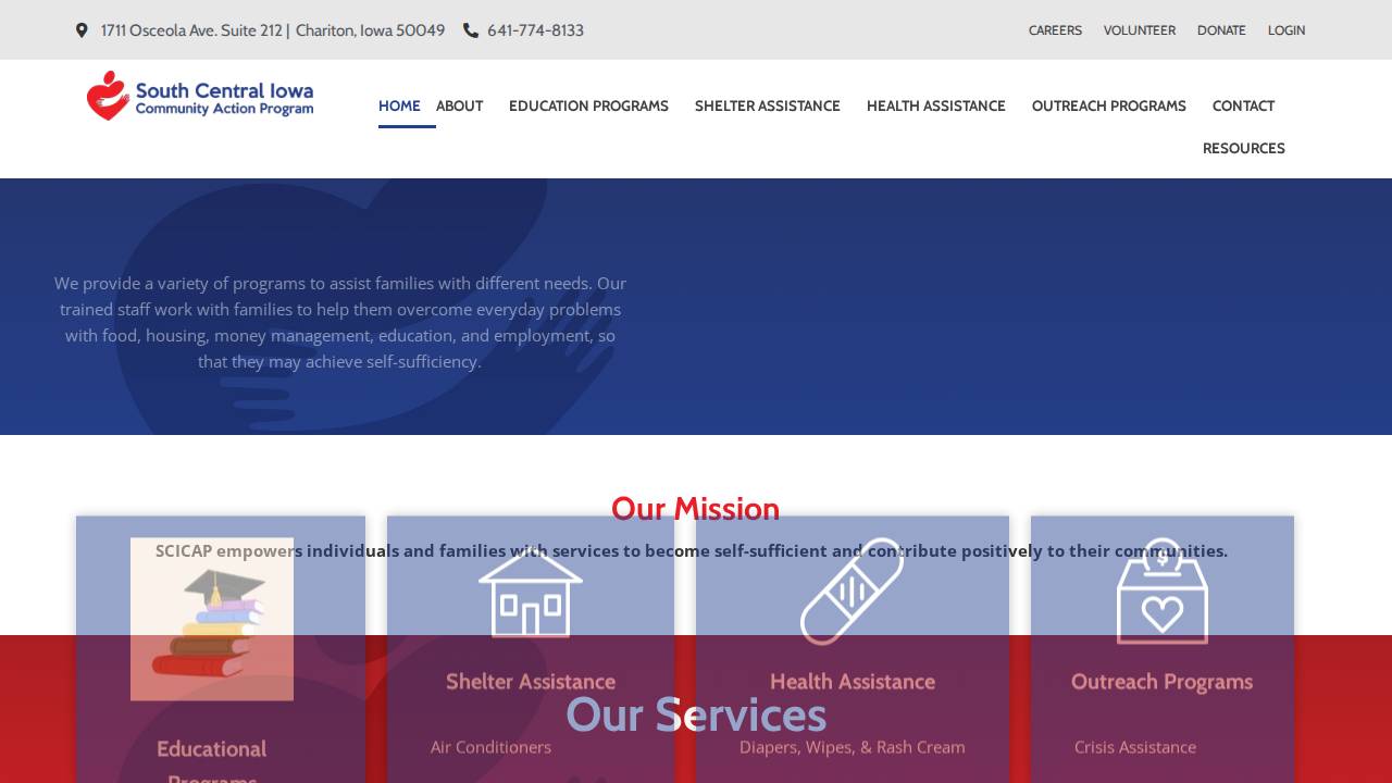 SCICAP-Leon Early Head Start website screenshot