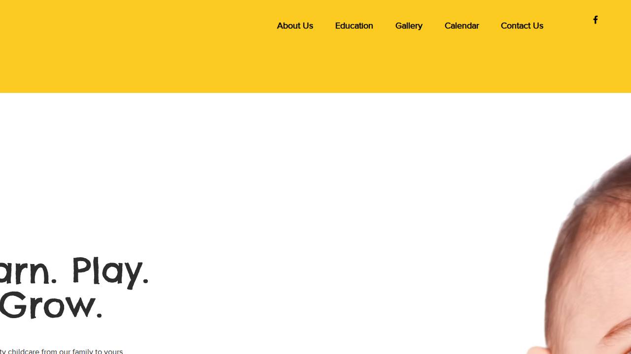 100 Acre Woods Child Care Center website screenshot