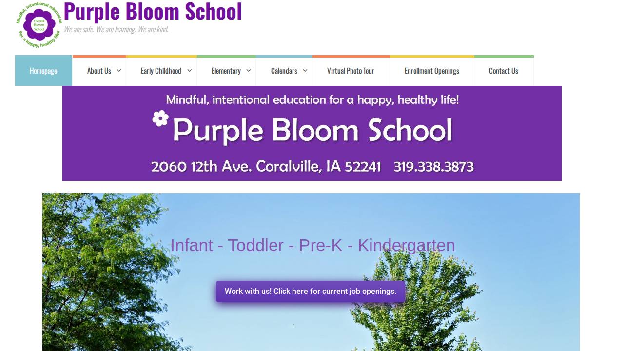 Purple Bloom School, LLC website screenshot