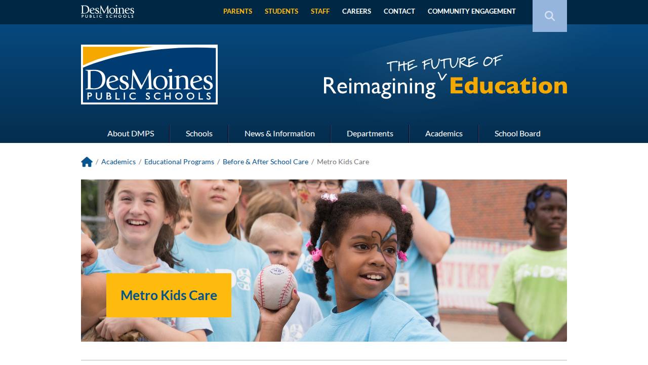 Metro Kids - Jackson website screenshot