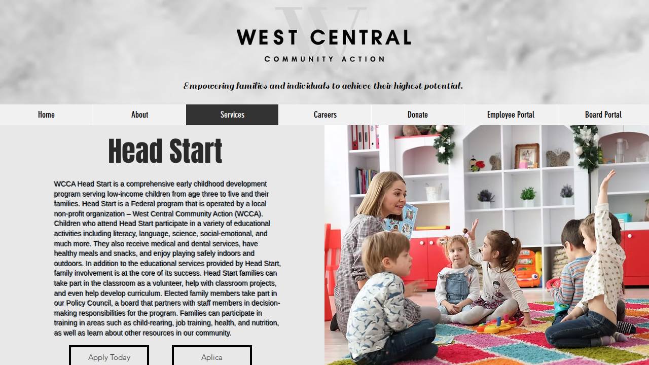 Crittenton Center's Liberty Preschool website screenshot