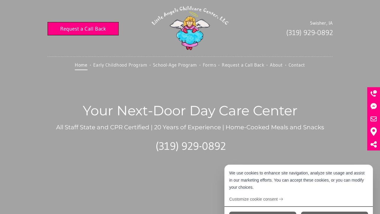 Little Angels Child Care Center LLC website screenshot