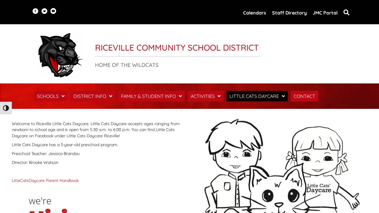 Little Cats' Daycare website screenshot