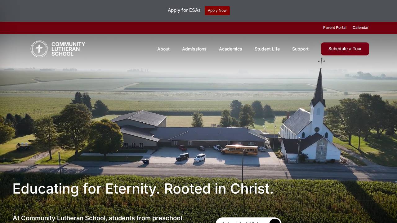 Community Lutheran School Preschool website screenshot