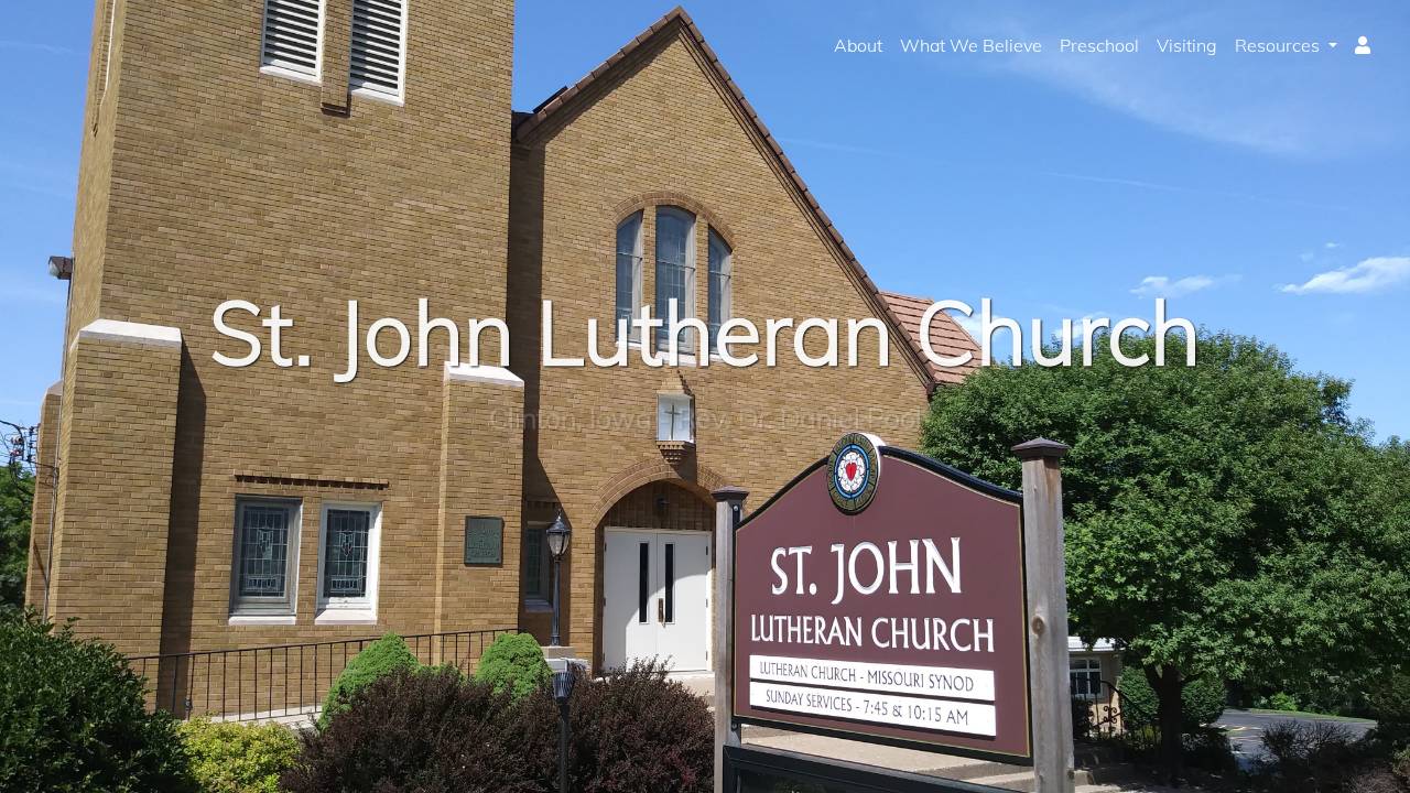 St John Lutheran Preschool website screenshot