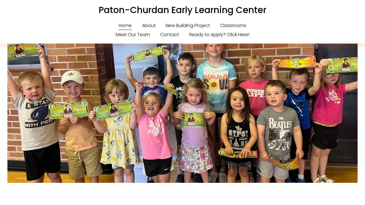 Paton-Churdan Early Learning Center website screenshot