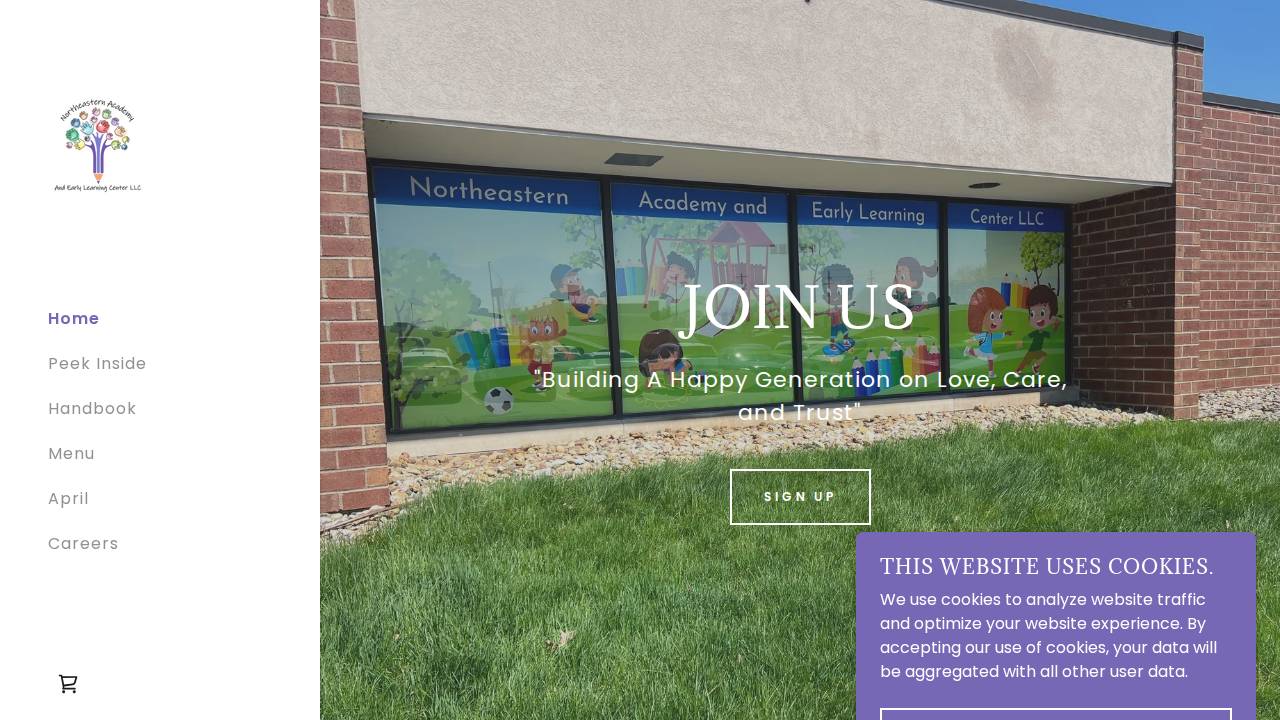 Northeastern Academy and Early Learning Center website screenshot