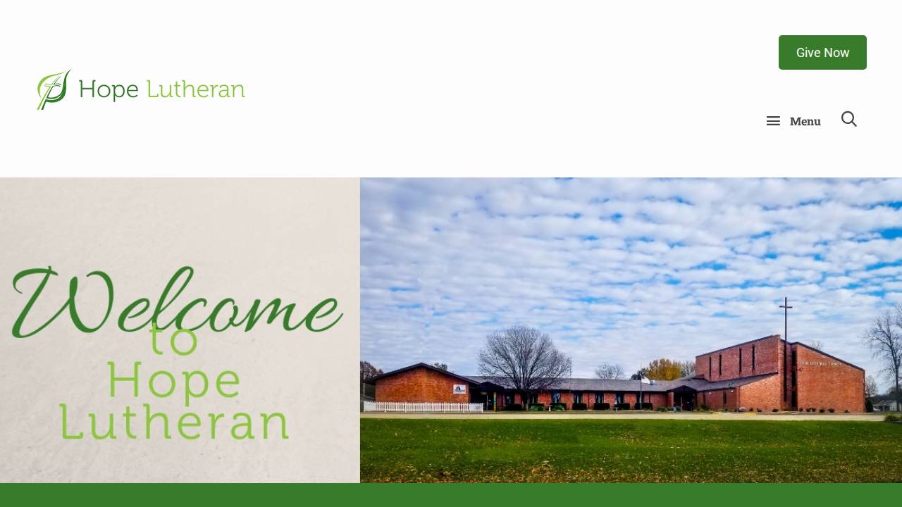 Hope Lutheran Preschool website screenshot