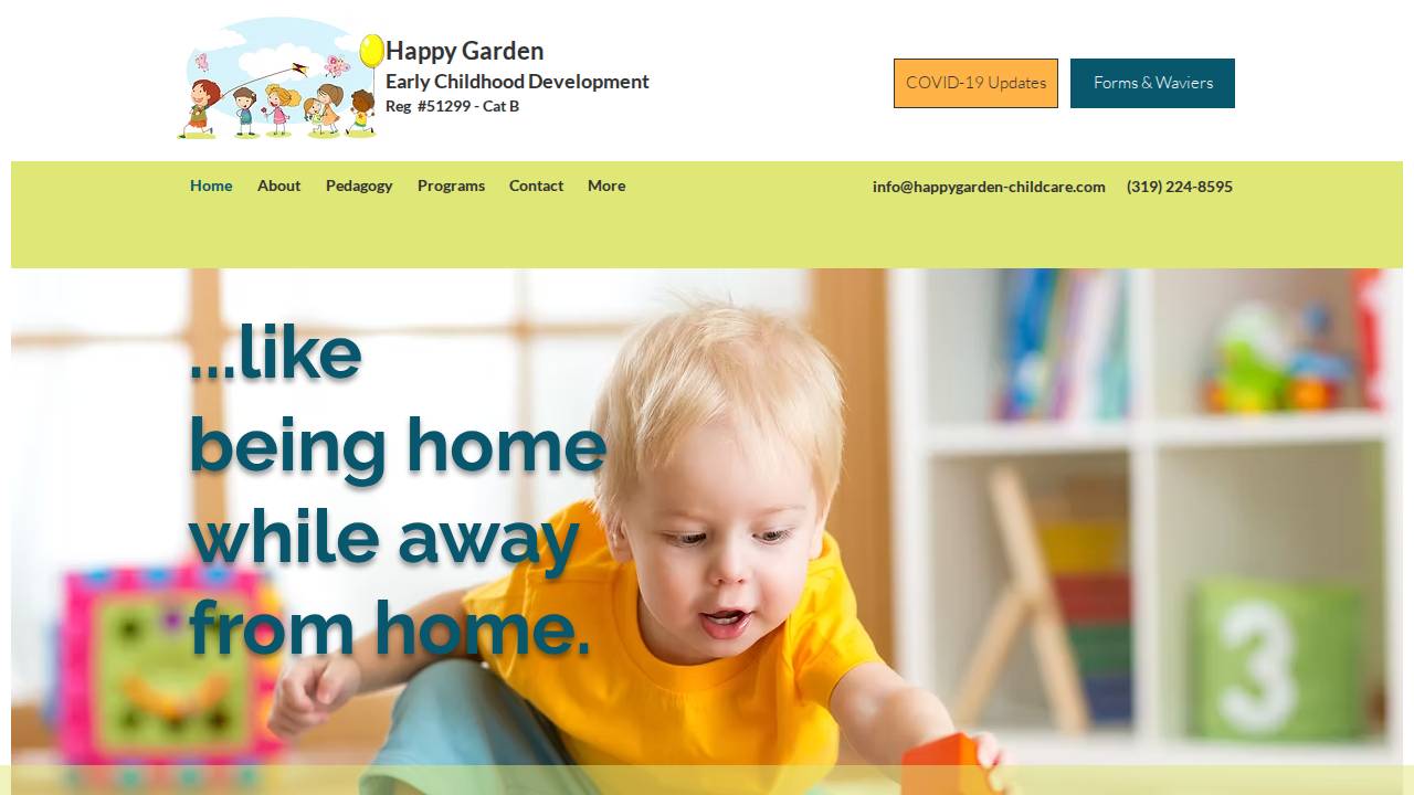 Happy Garden website screenshot