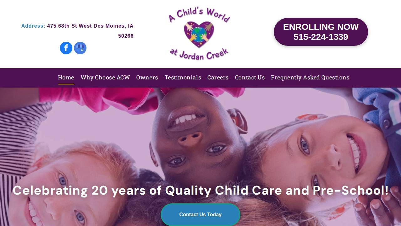 A Child's World website screenshot