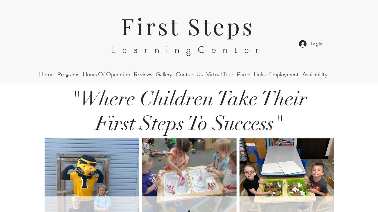 First Steps Learning Center Inc. website screenshot