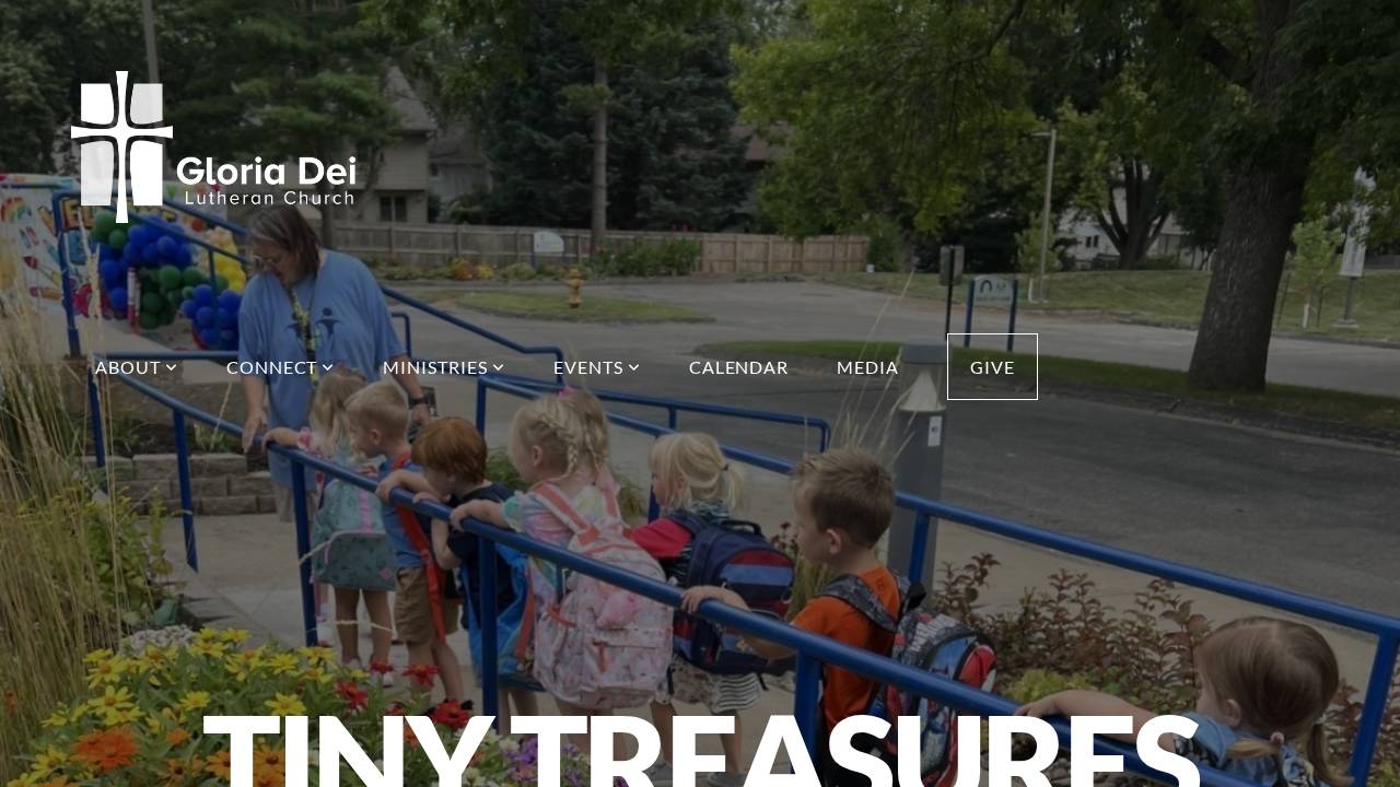 Tiny Treasures Lutheran Preschool website screenshot