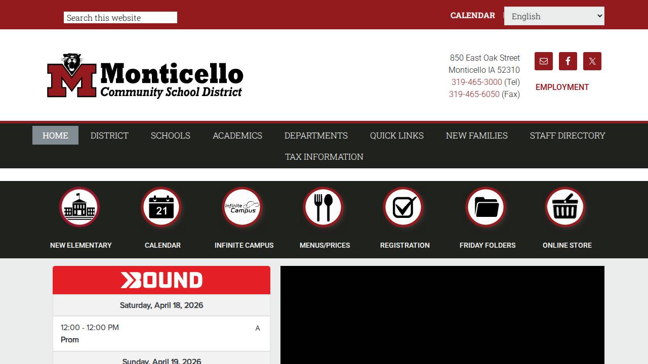 Panther Academy website screenshot