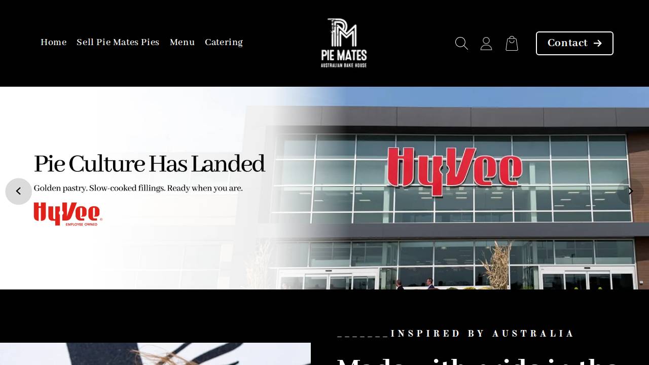 Pie Mates Australian Bakehouse website screenshot