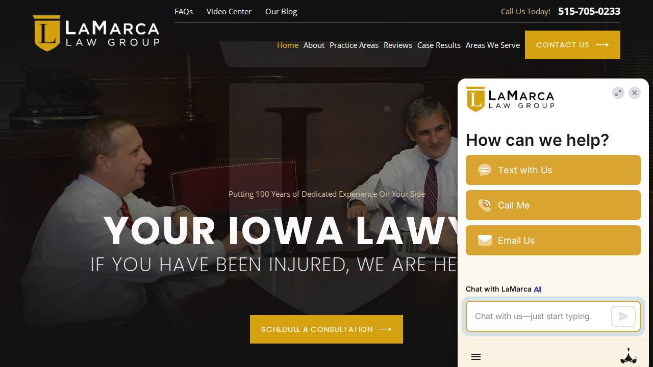 LaMarca Law Group, P.C. website screenshot