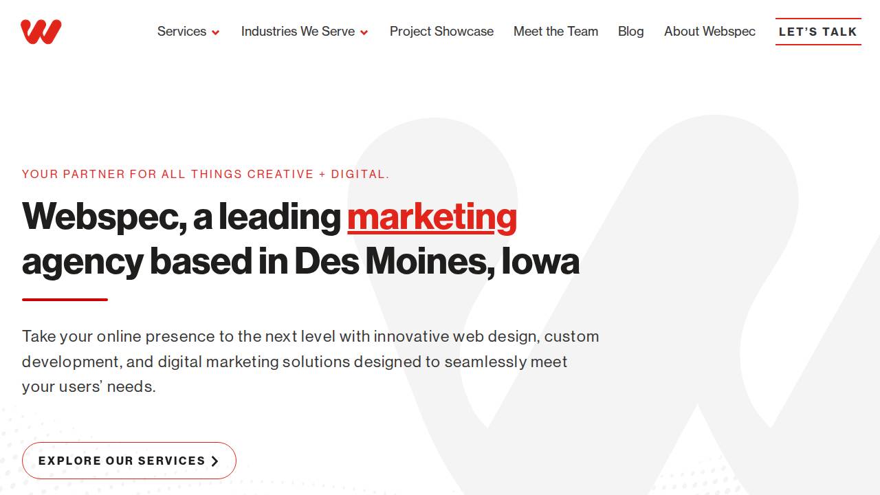 Webspec Design website screenshot
