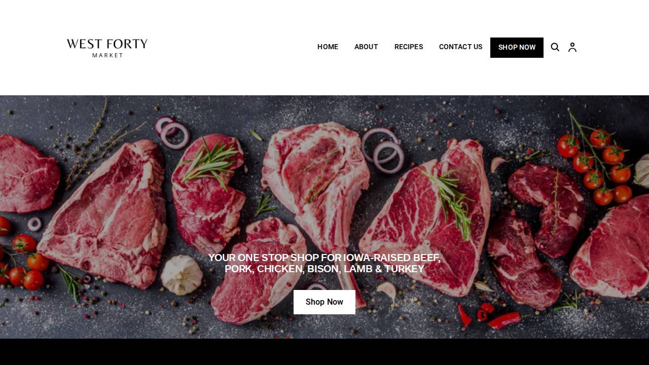 West Forty Market website screenshot