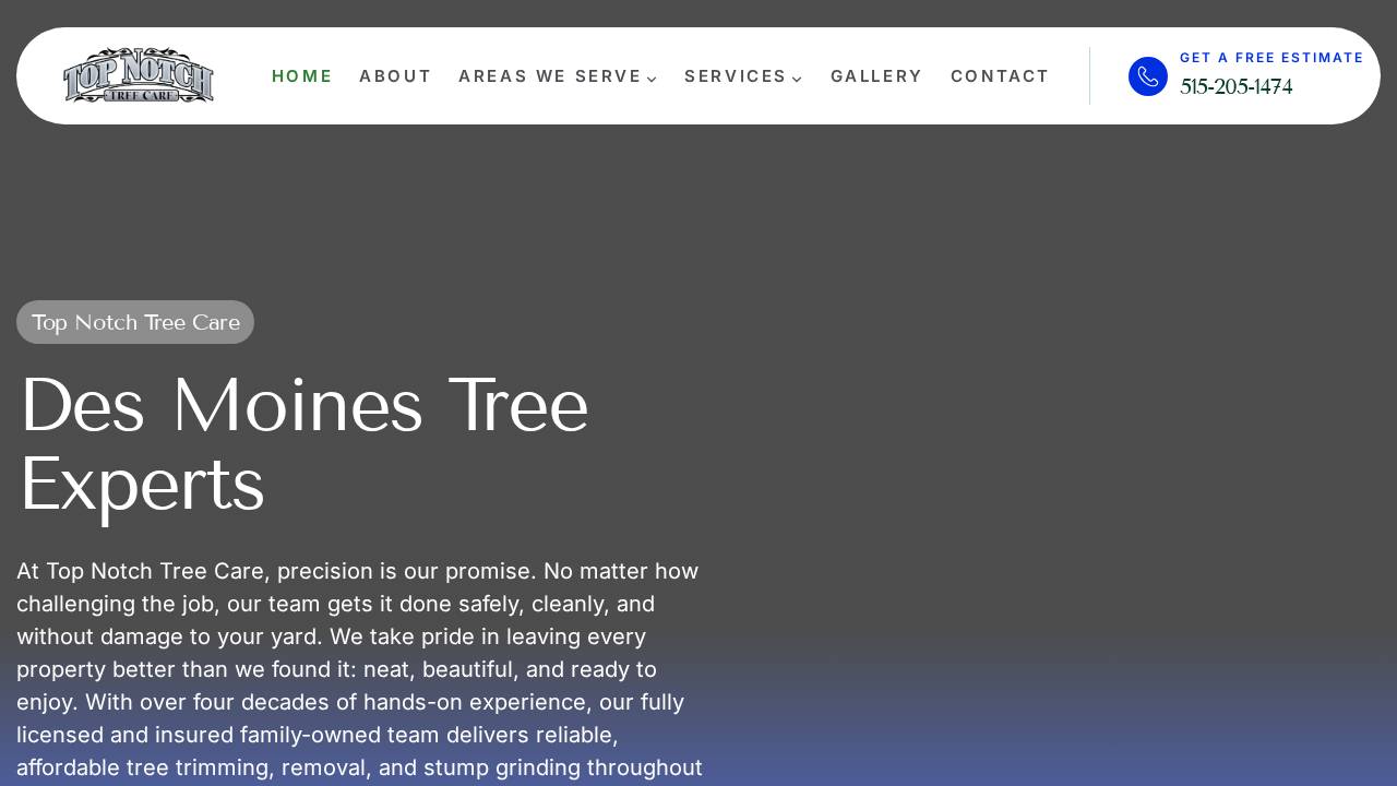 Top Notch Tree Care website screenshot