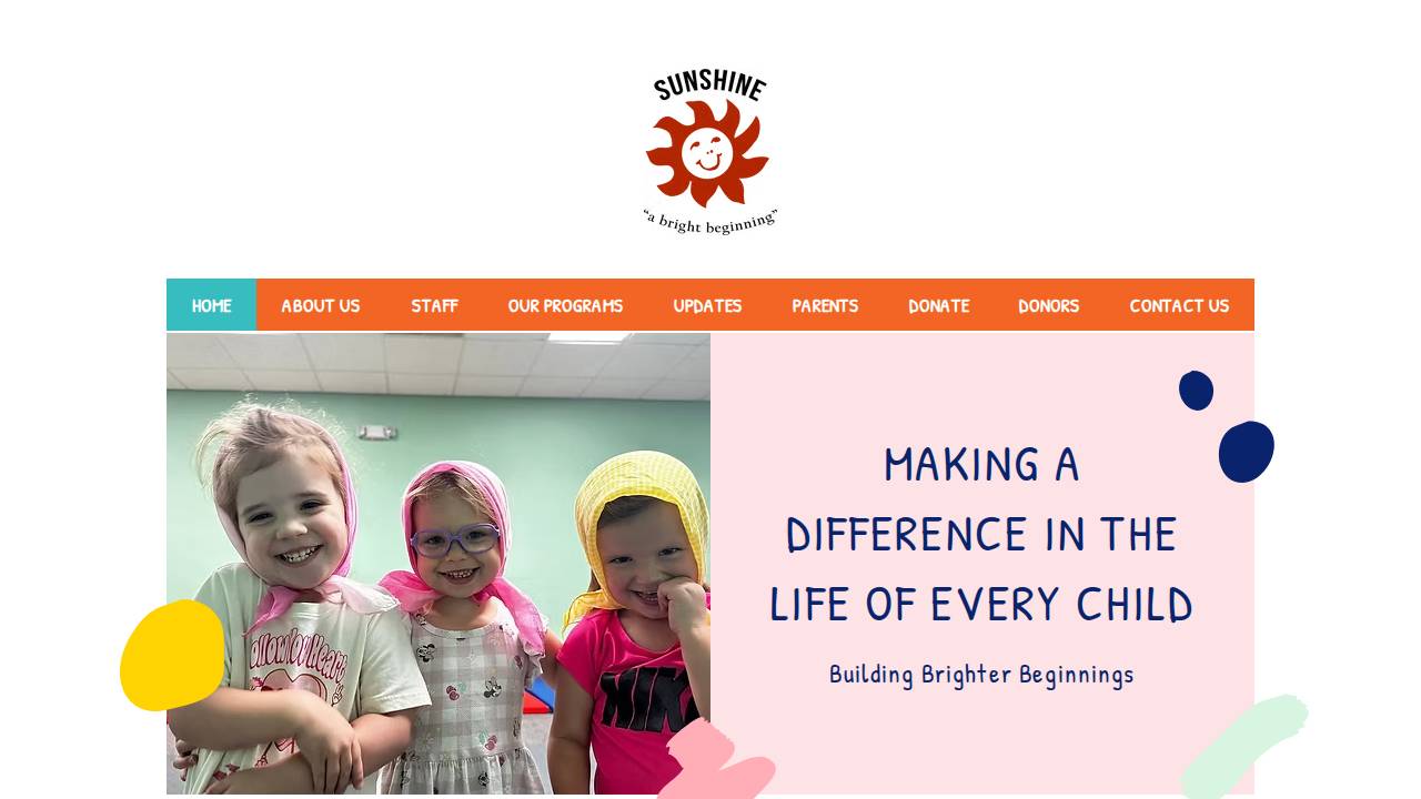 Sunshine Learning Center website screenshot