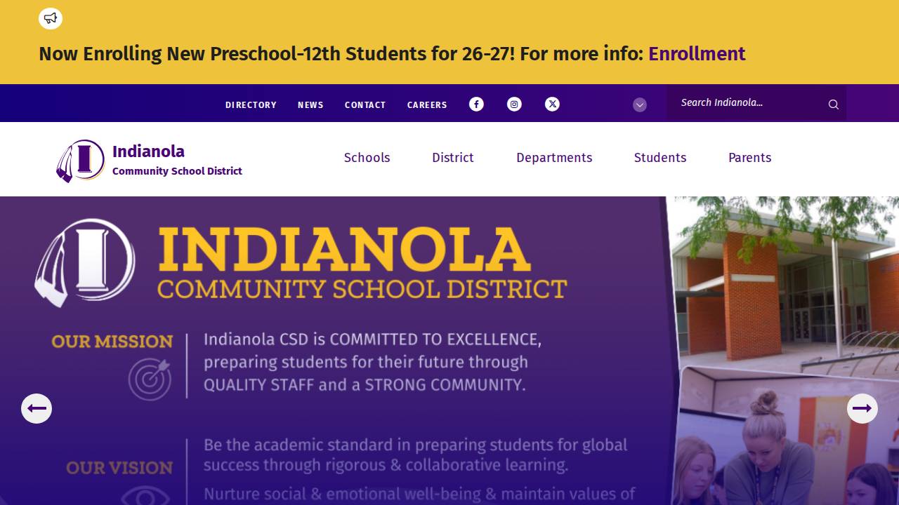 Indianola Child Care - Whittier website screenshot