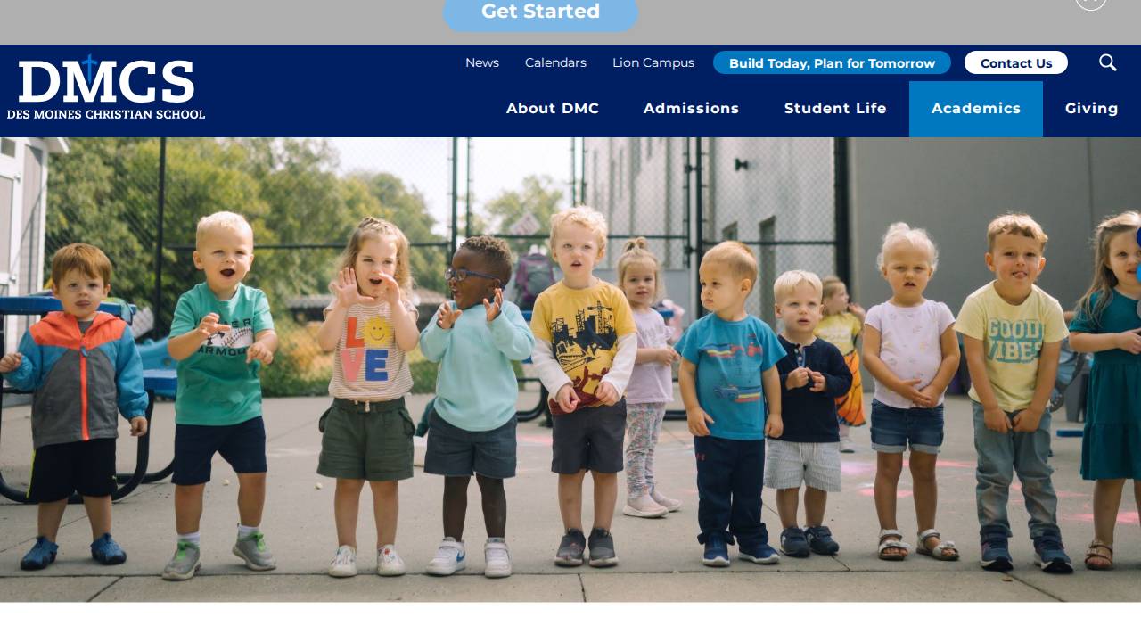 Des Moines Christian Early Education website screenshot