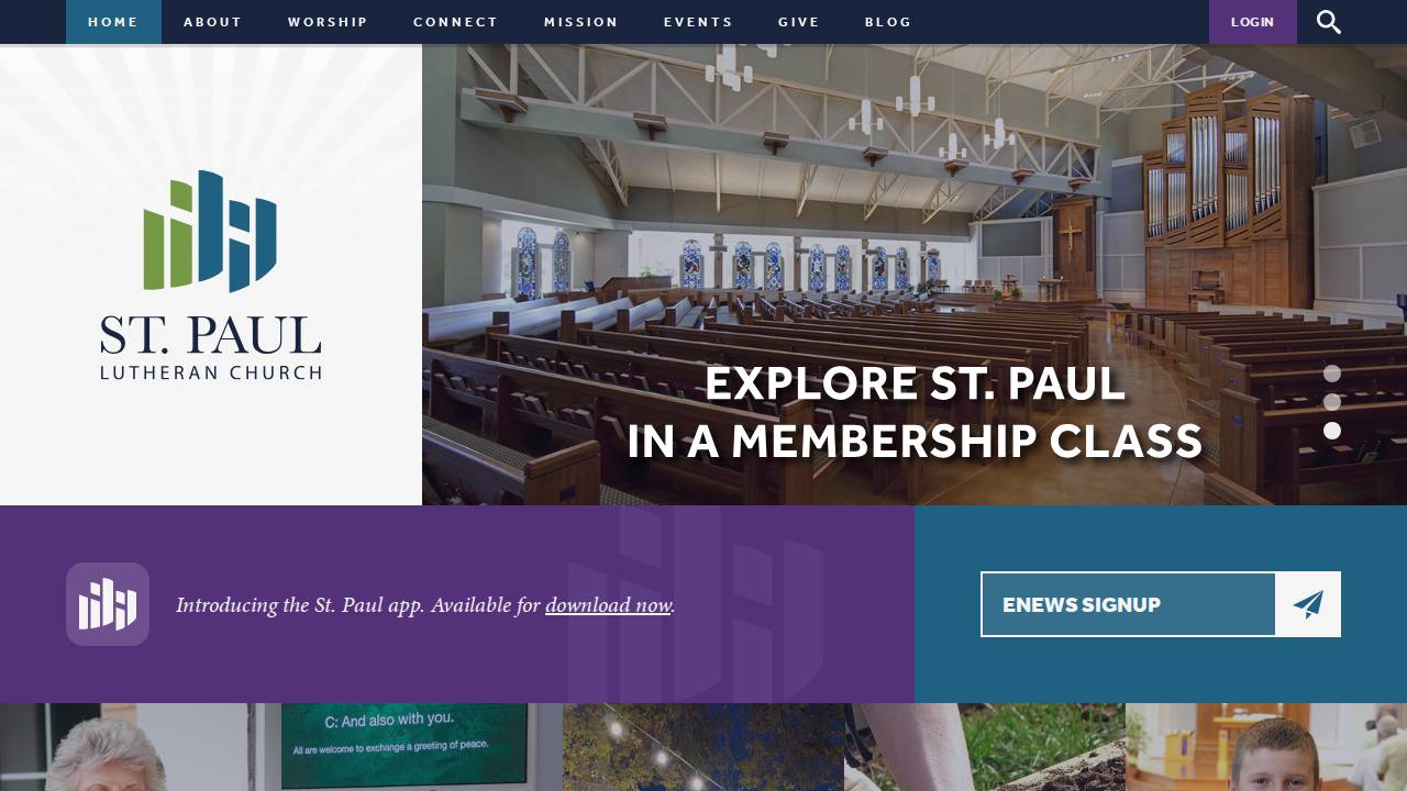 St Paul Lutheran Church Preschool website screenshot