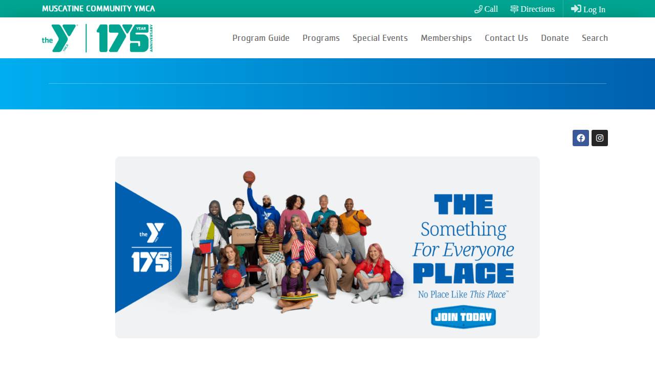 Muscatine Community Y Kids Club website screenshot