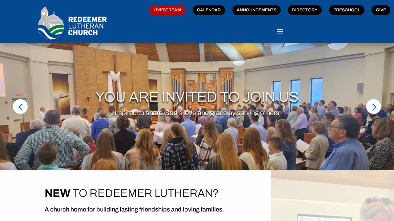 Redeemer Preschool website screenshot
