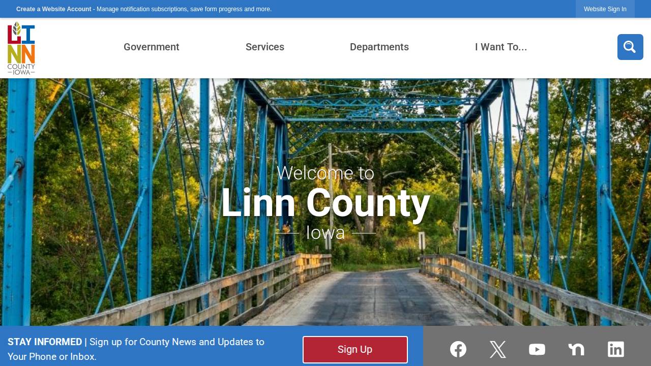 Linn County Child Development Center website screenshot
