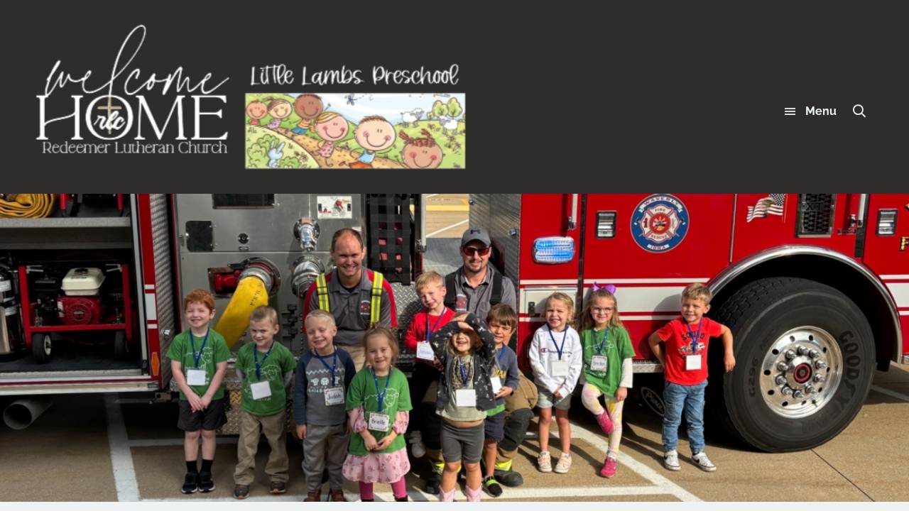 Redeemer Lutheran Little Lambs Preschool website screenshot