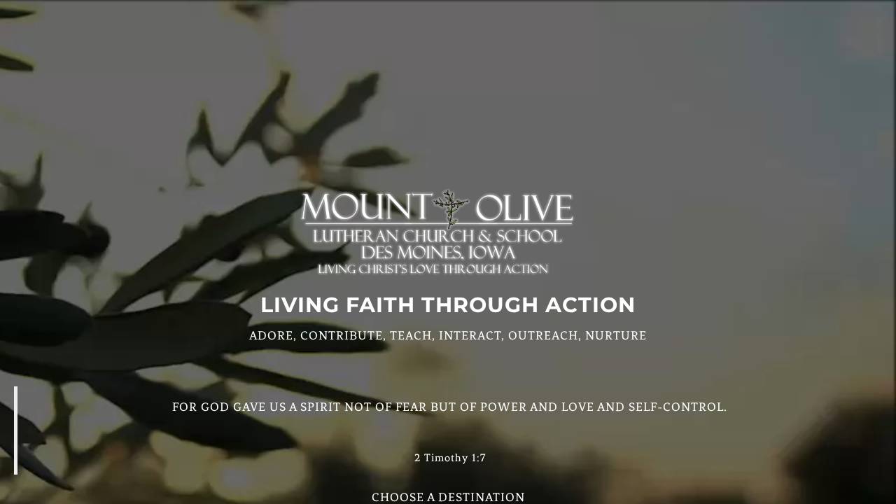 Little Lambs Preschool at Mt Olive Lutheran Church website screenshot