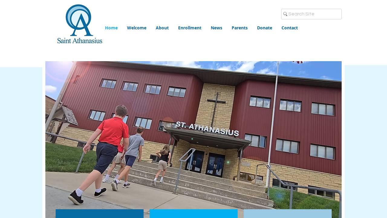 St Athanasius School website screenshot
