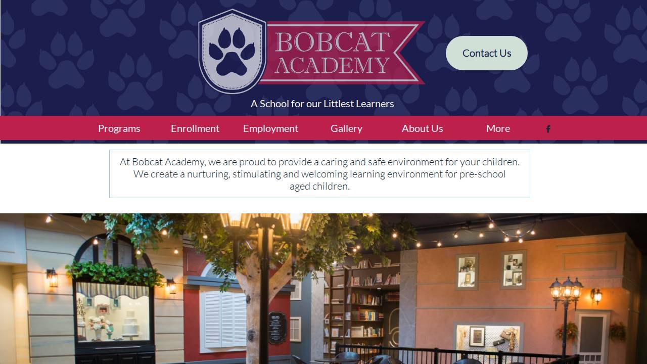 Bobcat Academy website screenshot