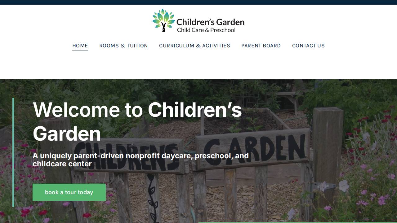 Children's Garden website screenshot