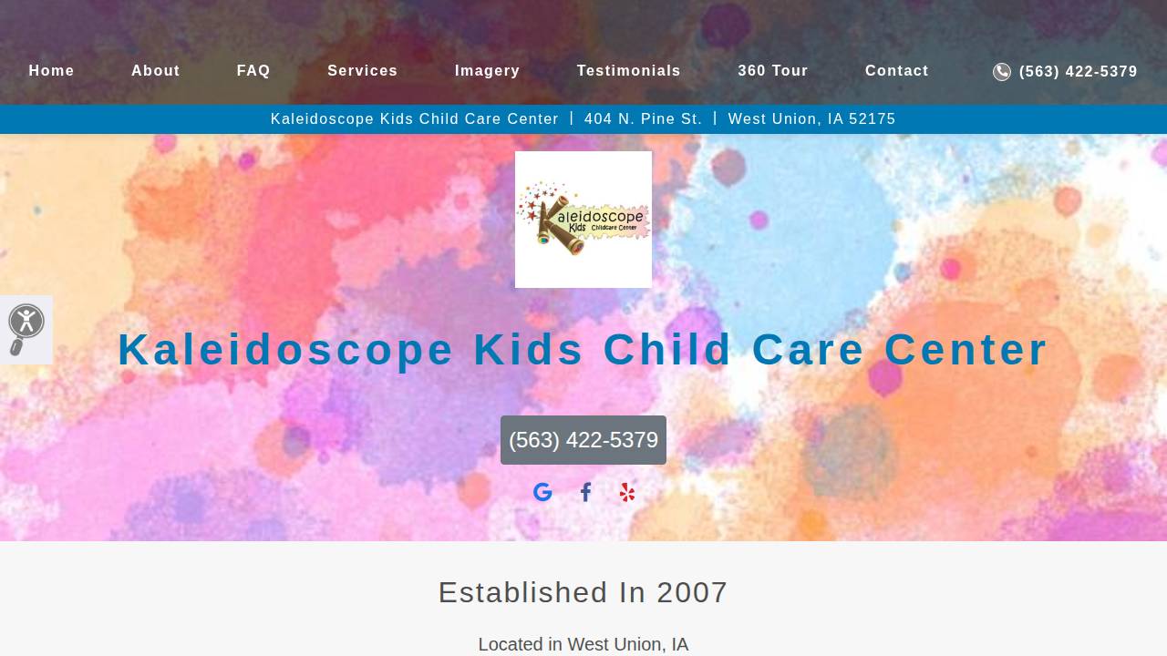 Kaleidoscope Kids Childcare Center Inc website screenshot