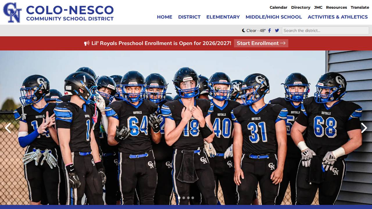Colo-NESCO Lil Royals website screenshot