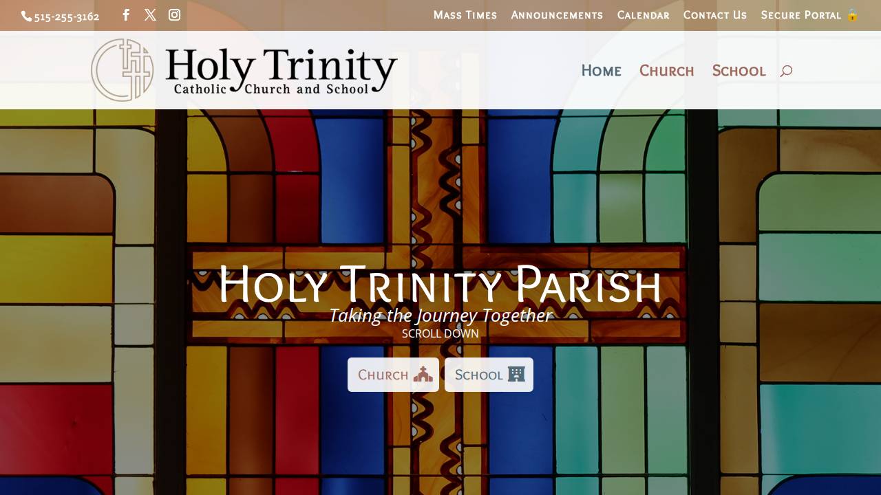Kids Connection-Holy Trinity School website screenshot