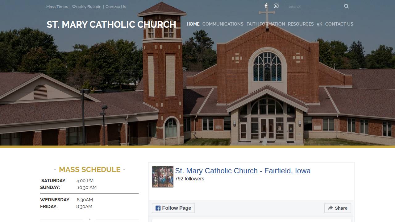 St Mary's Preschool website screenshot
