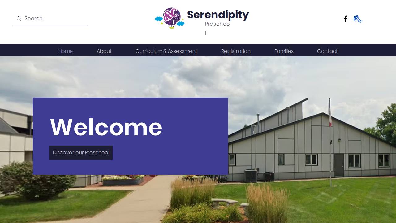 Serendipity Preschool website screenshot