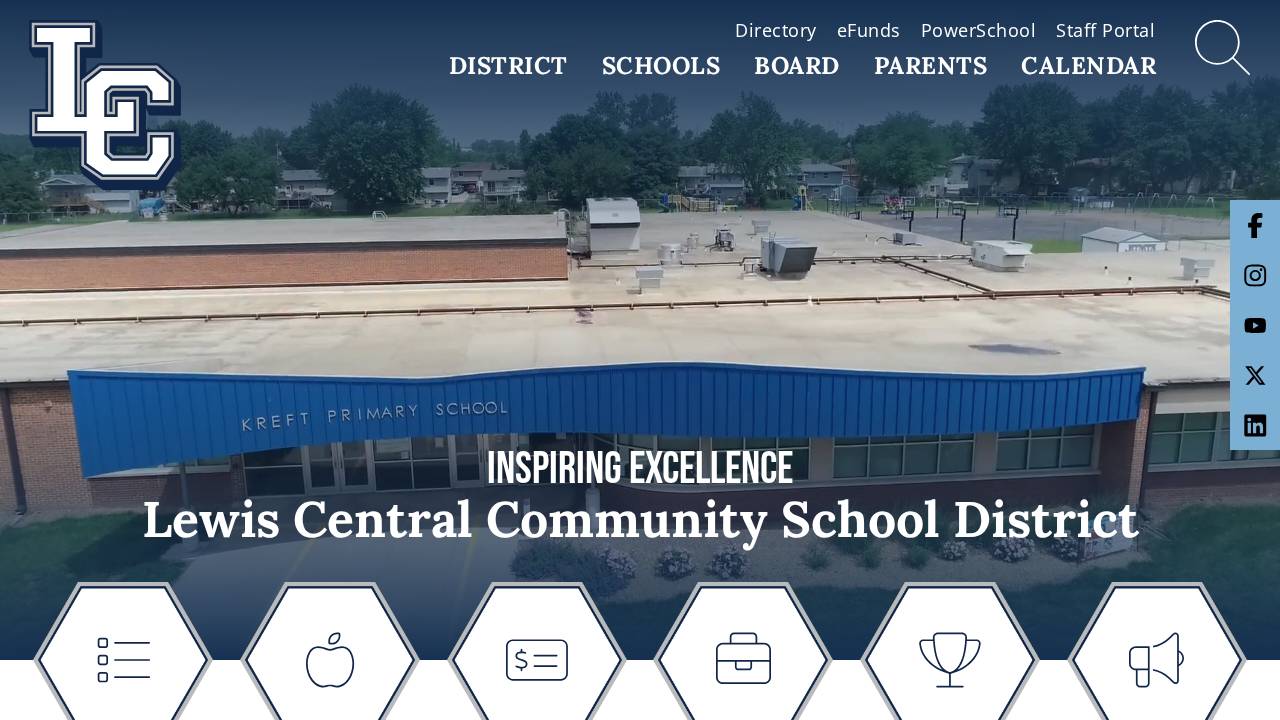 Lewis Central Lucky Children website screenshot