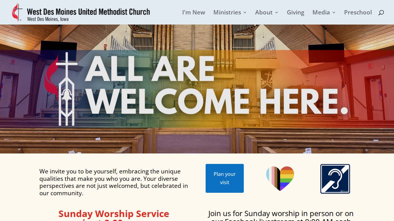 WDM United Methodist Early Learning Preschool website screenshot