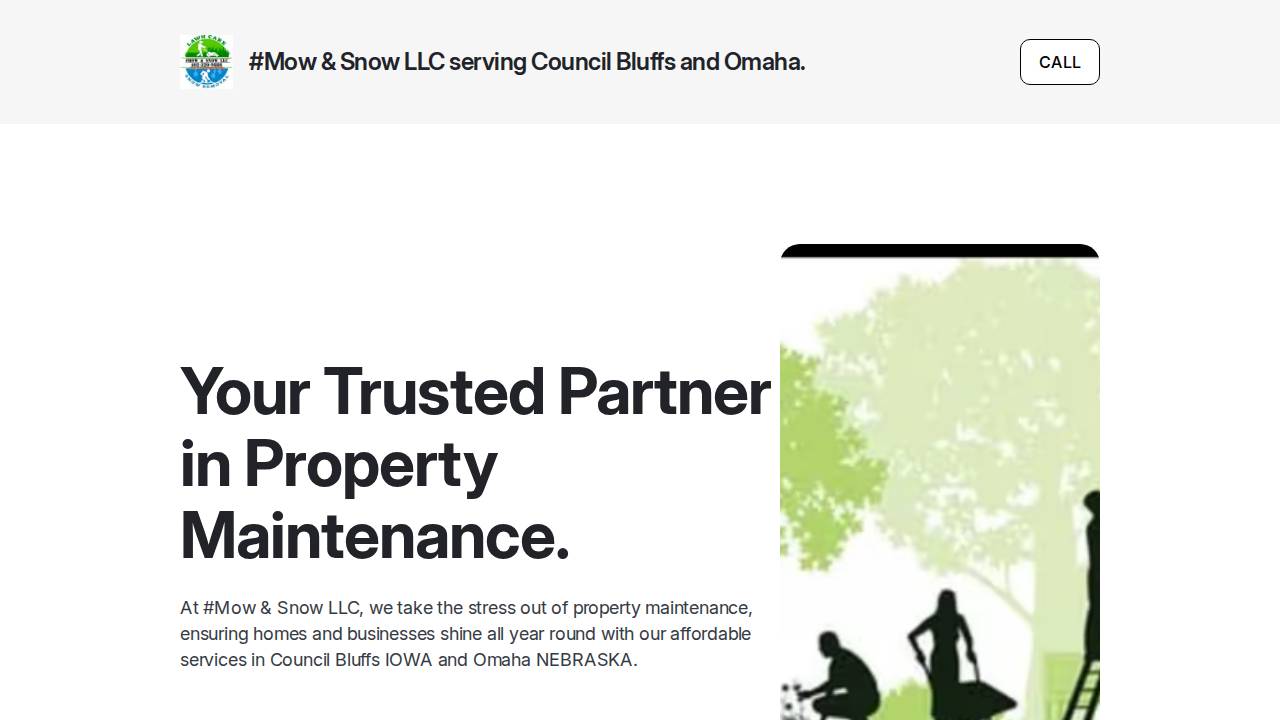 #Mow & Snow LLC website screenshot