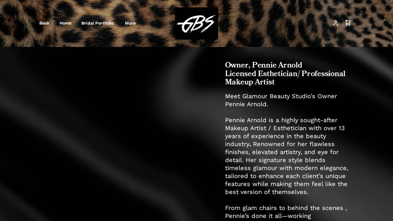 Glamrageous Beauty website screenshot