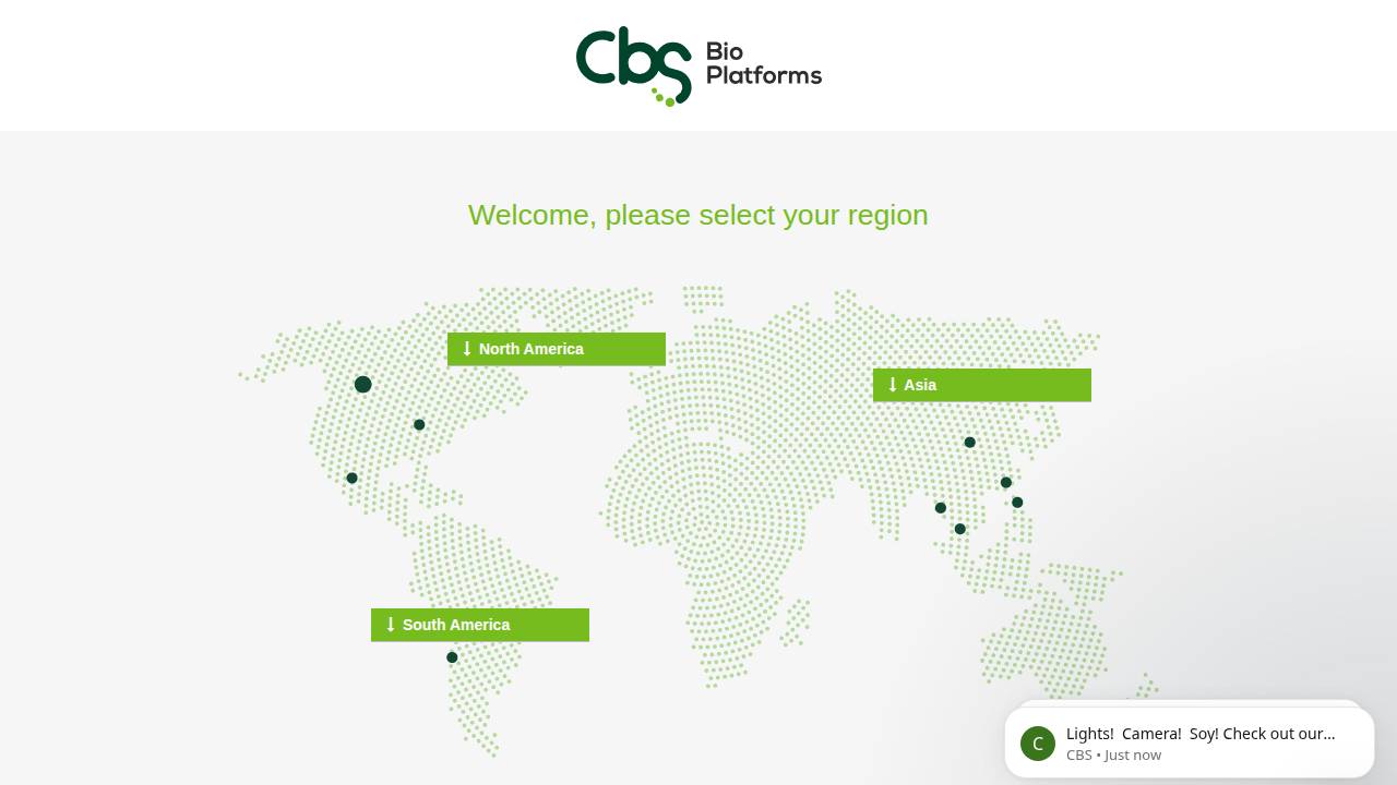CBS BIO Platforms USA Inc. website screenshot