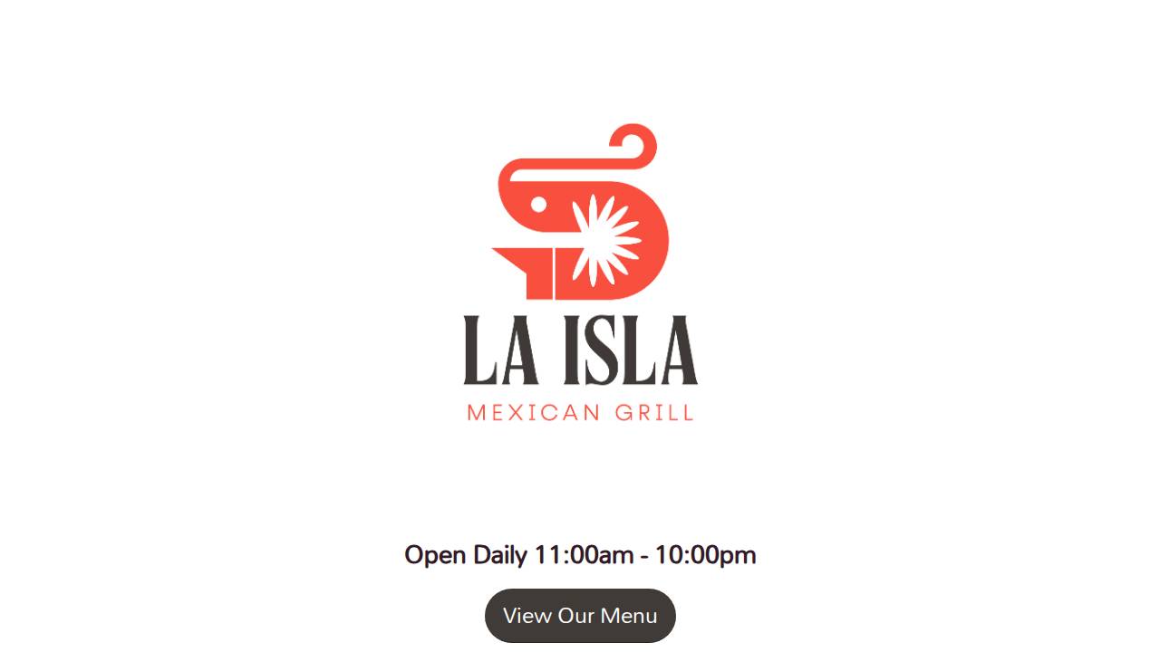 LA Isla Mexican Grill website screenshot